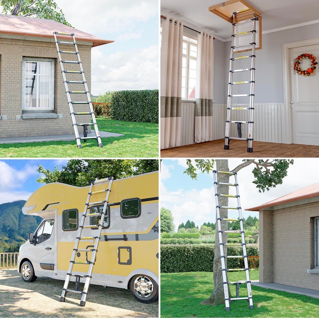 Escalera Telescópica Plegable Extensible Multifunción Antideslizante