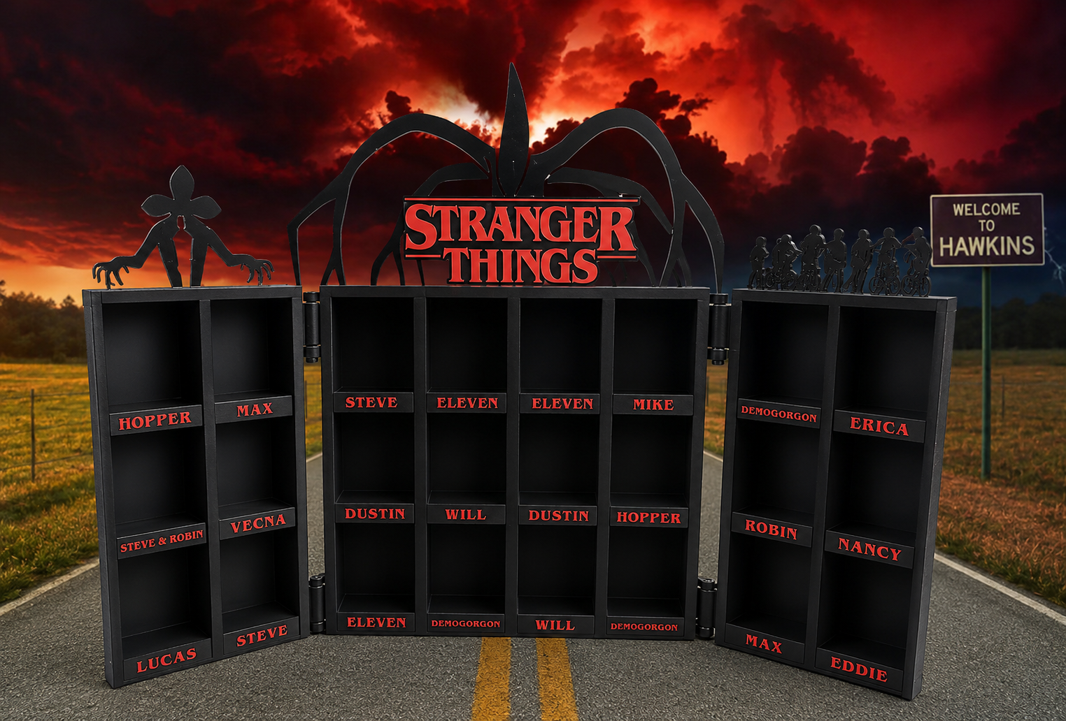 Expositor Stranger Things 3D para Figuras