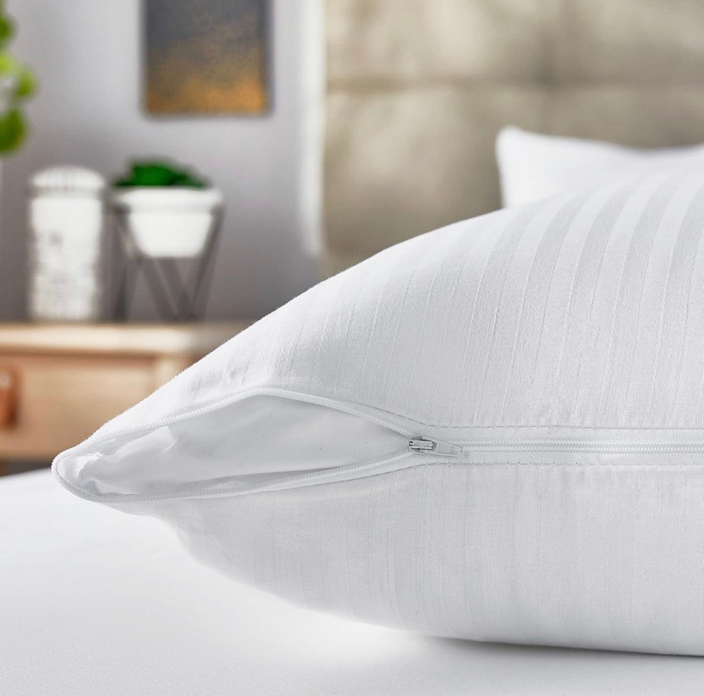 Funda de Almohada con Cremallera de Poliéster Suave y Transpirable