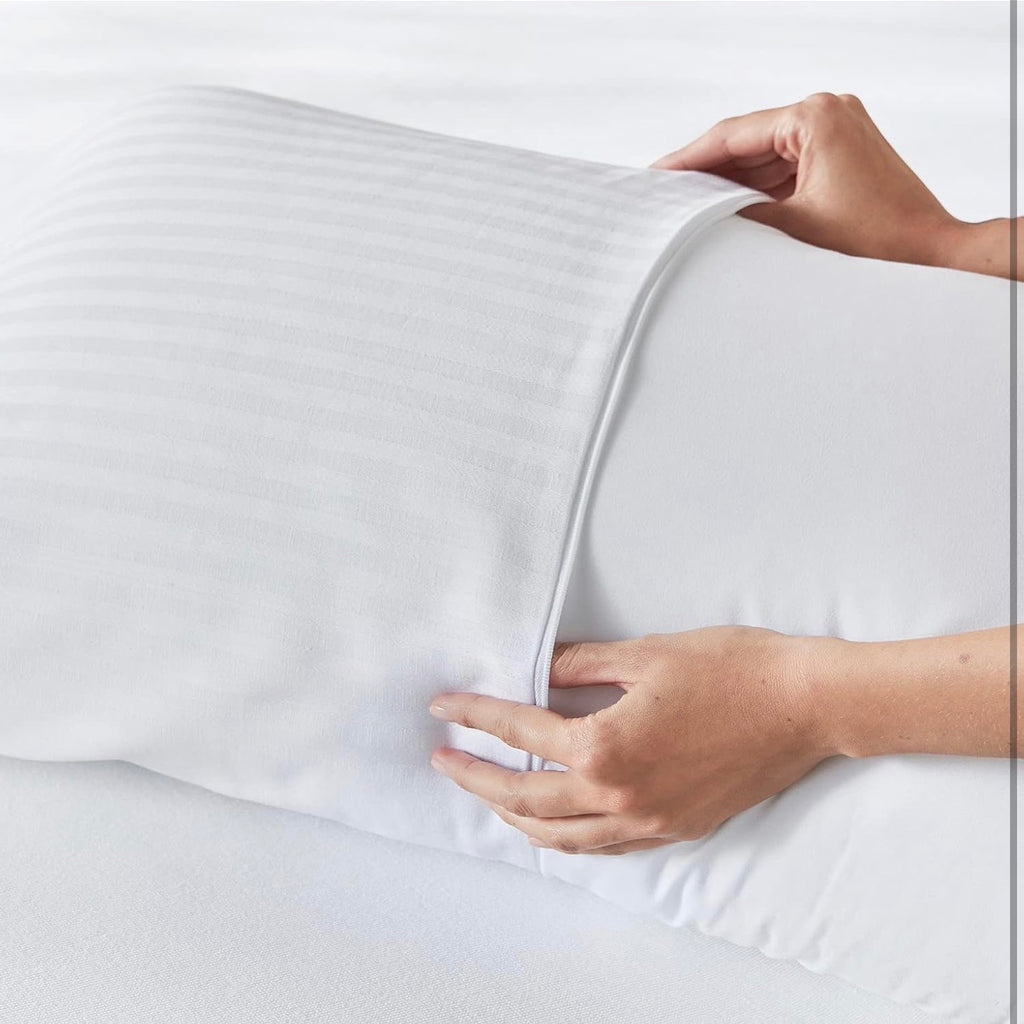 Funda de Almohada con Cremallera de Poliéster Suave y Transpirable