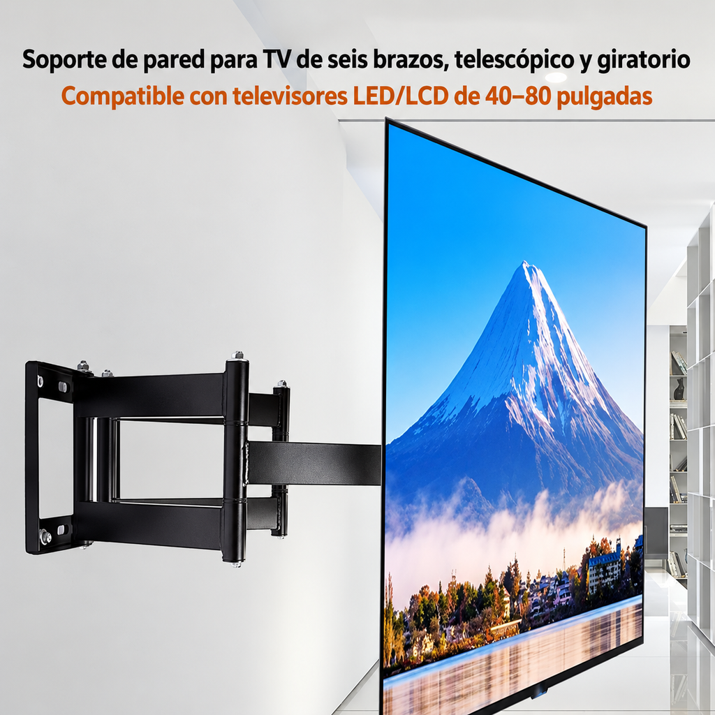 Soporte TV Doble Brazo Articulado 40-80 Pulgadas