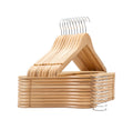 Perchas de Madera 15 Uds con Gancho Metálico