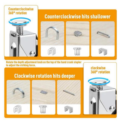 GRAPADORA MANUAL RESISTENTE 3 EN 1 CON 600 GRAPAS