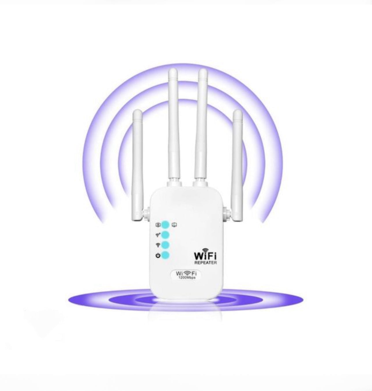 Repetidor WiFi 1200Mbps Doble Banda – Amplificador de Señal con 4 Antenas