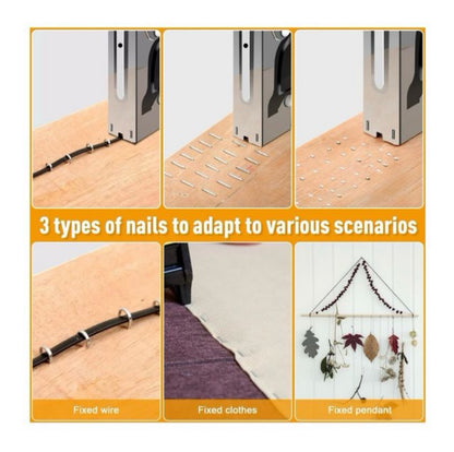 GRAPADORA MANUAL RESISTENTE 3 EN 1 CON 600 GRAPAS