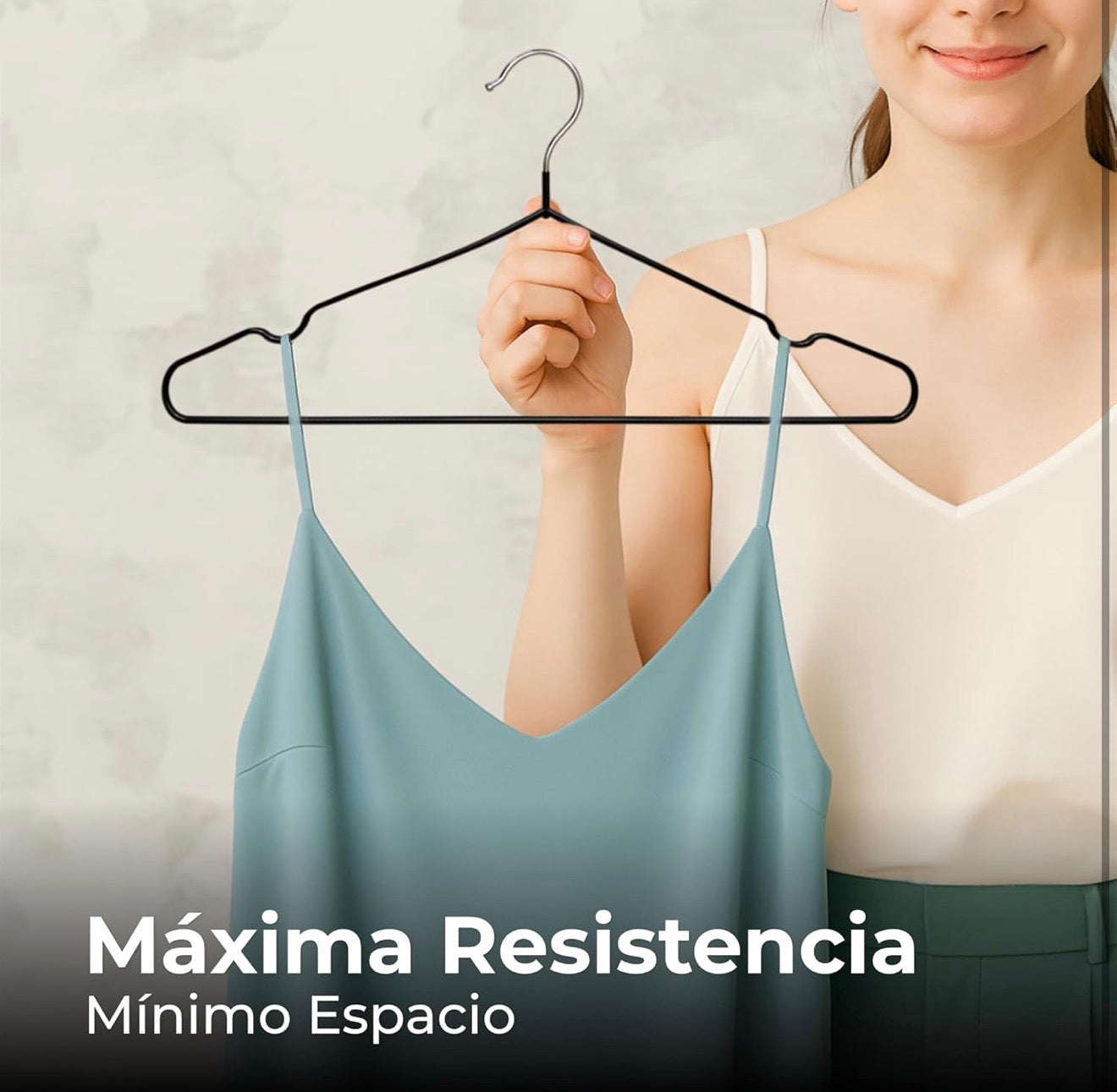 30 Perchas de Metal Antideslizantes