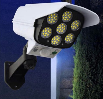 LÁMPARA SOLAR CÁMARA FALSA LED CON MANDO