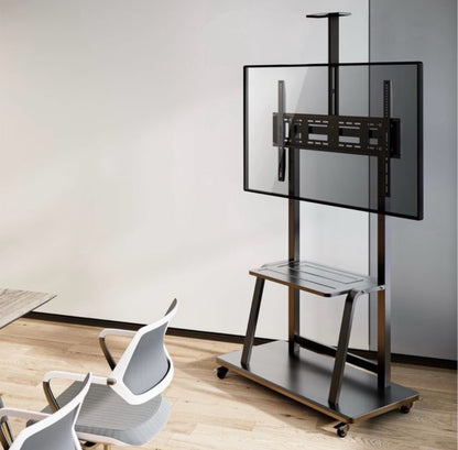 SOPORTE TV DE PIE 32-70 PULGADAS ESTANTE INTEGRADO Y ALTURA AJUSTABLE