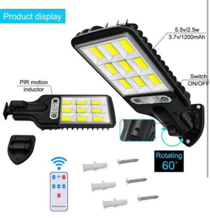 LÁMPARA LED SOLAR 50W FAROLA SOLAR 3 MODOS