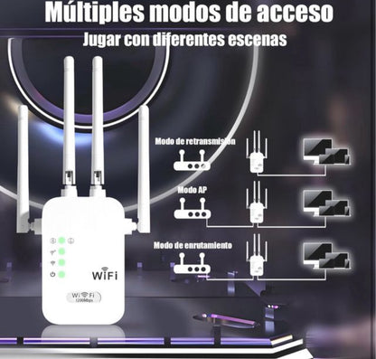 AMPLIFICADOR DE SEÑAL WIFI 1200 MBPS ALTA POTENCIA