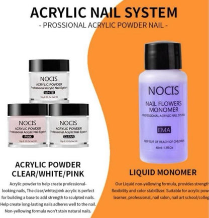 KIT PROFESIONAL DE UÑAS ACRÍLICAS 10 PIEZAS