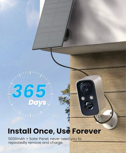 CÁMARA DE SEGURIDAD EXTERIOR CON PANEL SOLAR