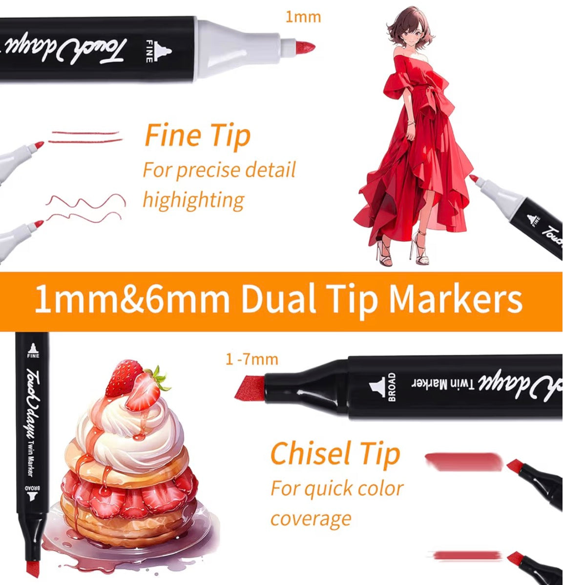 168 Colores Rotuladores Acrílicos Profecionales Permanetes de Colores Alkohol Persona mayo ligament Lead para Pintura, Diseño, Manga. Nuevo