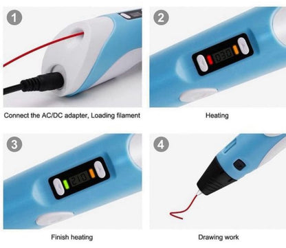 BOLÍGRAFO 3D CON FILAMENTO PLA/ABS 3DPEN2