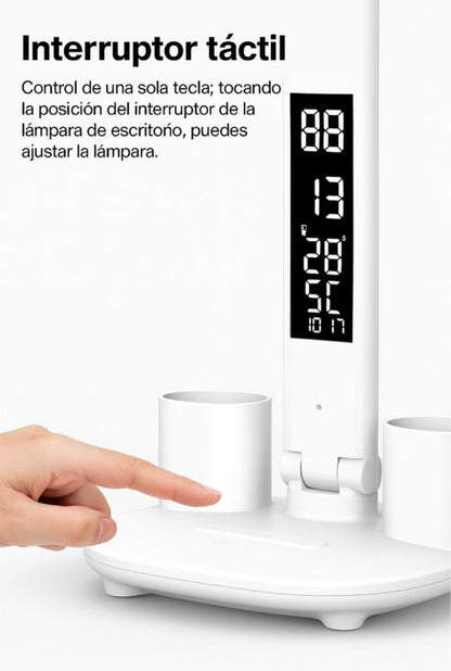 LÁMPARA DE ESCRITORIO
MUNTIFUNCIONAL CON RELOJ DIGITAL Y ORGANIZADOR