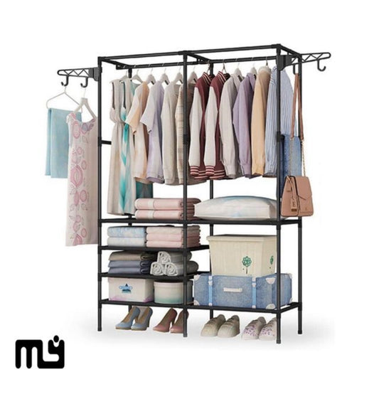 ARMARIO ORGANIZADOR METÁLICO PARA ROPA CON ESTANTES. NUEVO