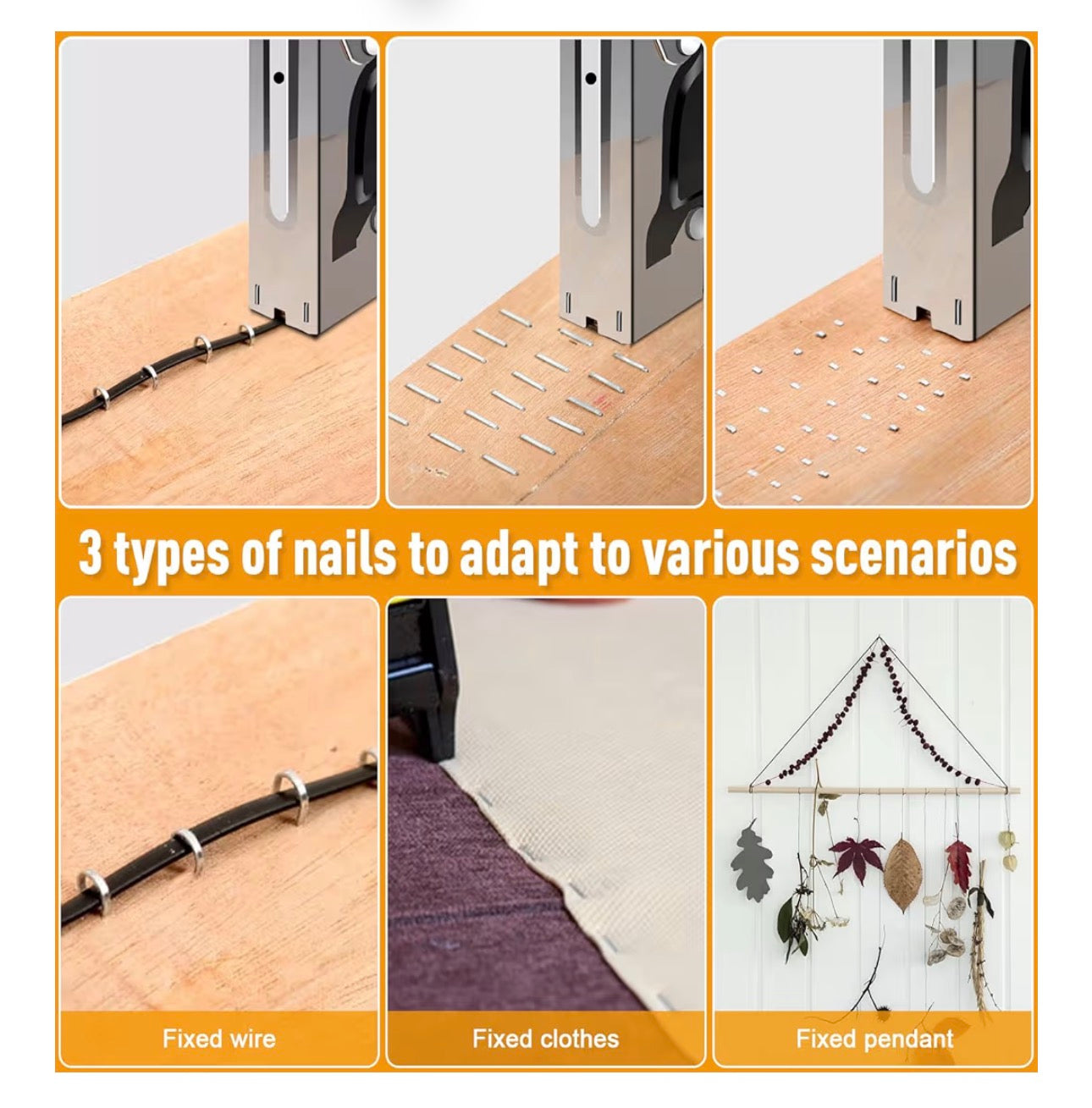 Grapadora para madera con 3000 grapas 3 en 1, juego de pistola grapadora potente de madera con removedor de grapas, fuerza de disparo ajustable para carpintería y entusiastas del bricolaje.