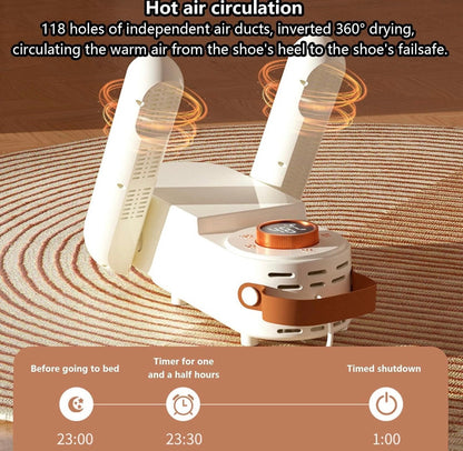 SECADOR DE DESODORIZADOR DE CALZADO ELIMINACIÓN RÁPIDA DE HUMEDAD Y OLORES
