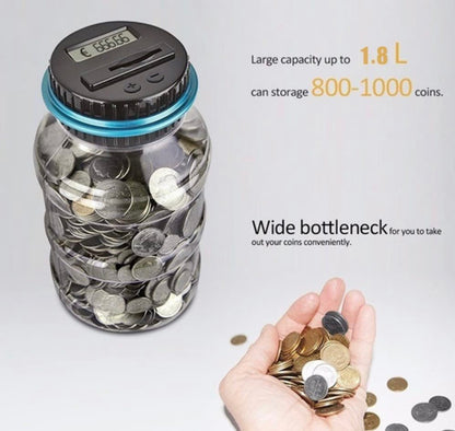 HUCHA DIGITAL CONTADORA DE MONEDAS AHORRO INTELIGENTE