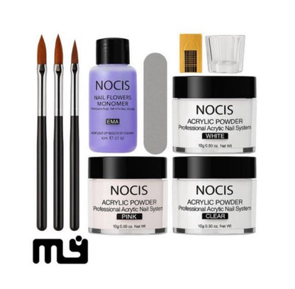 KIT PROFESIONAL DE UÑAS ACRÍLICAS 10 PIEZAS