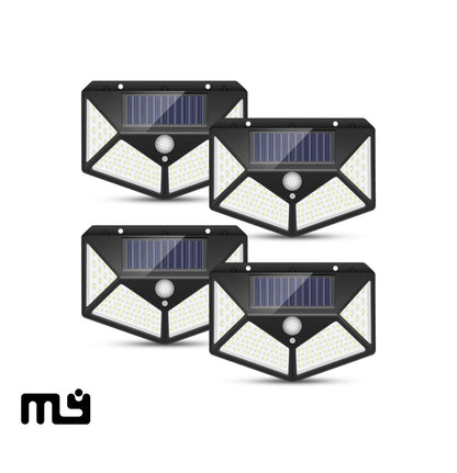 PACK DE 4 FOCOS SOLARES LED CON 3 MODOS
