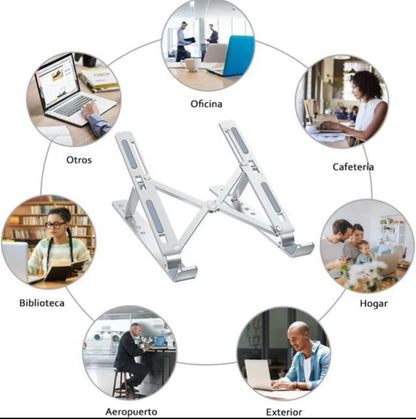 SOPORTE AJUSTABLE PARA PORTÁTIL METAL CON BOLSA