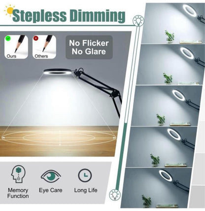 LÁMPARA CON LUPA LED 3 TONOS Y BRAZO ARTICULADO