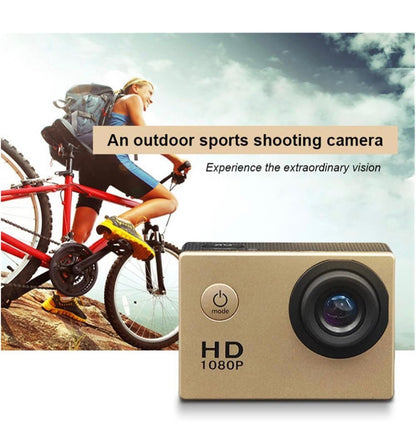 CÁMARA DEPORTIVA HD 1080P
RESISTENTE AL AGUA Y CON
ACCESIORIOS