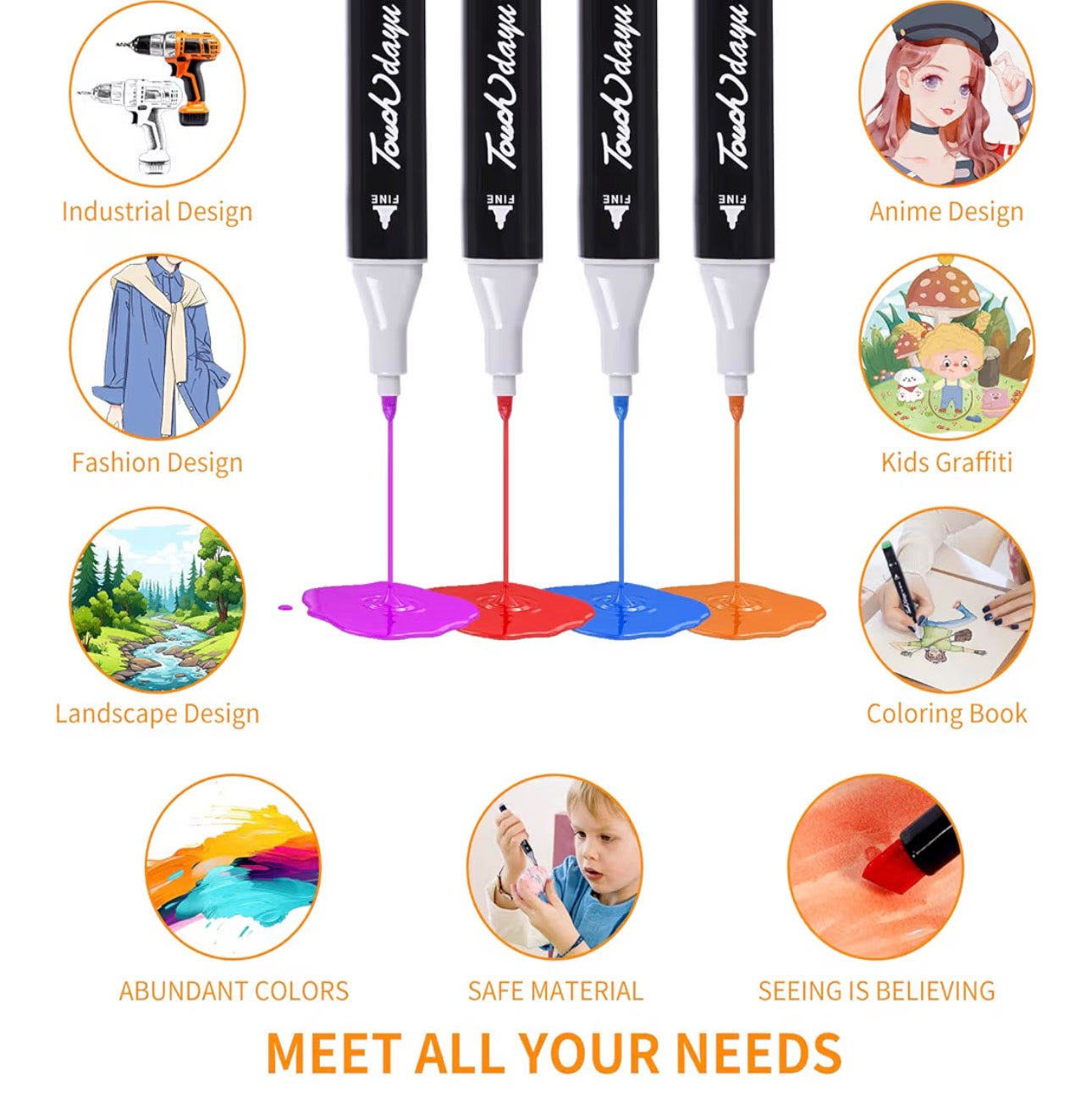 168 Colores Rotuladores Acrílicos Profecionales Permanetes de Colores Alkohol Persona mayo ligament Lead para Pintura, Diseño, Manga. Nuevo