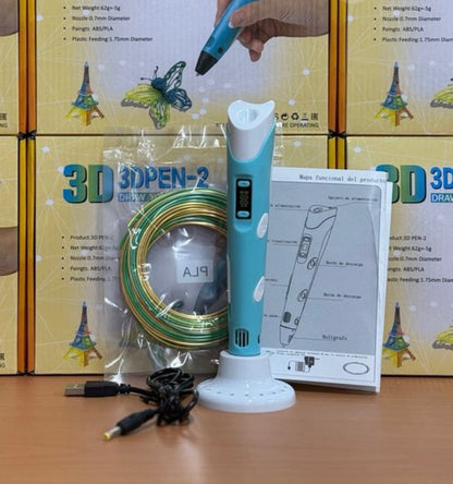 BOLÍGRAFO 3D CON FILAMENTO PLA/ABS 3DPEN2