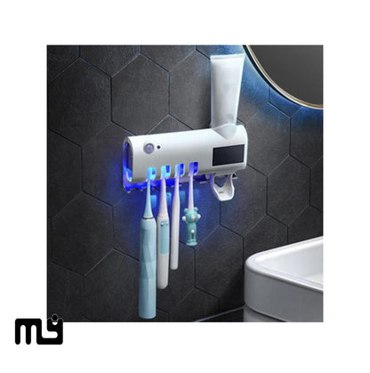 SOPORTE Y ESTERILIZADOR DE CEPILLOS DE DIENTES CON LUZ UV