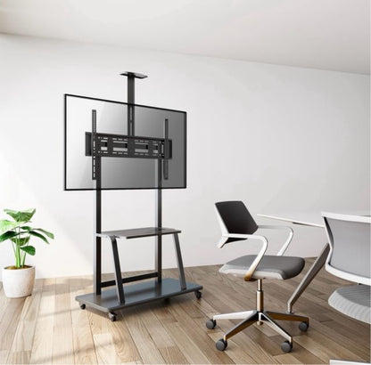 SOPORTE TV DE PIE 32-70 PULGADAS ESTANTE INTEGRADO Y ALTURA AJUSTABLE