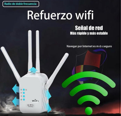 AMPLIFICADOR DE SEÑAL WIFI 1200 MBPS ALTA POTENCIA