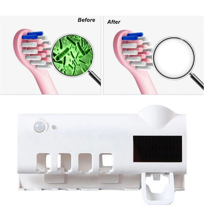 SOPORTE Y ESTERILIZADOR DE CEPILLOS DE DIENTES CON LUZ UV