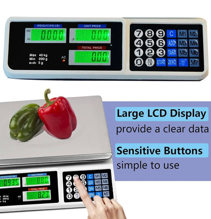 BÁSCULA ELECTRÓNICO COMERCIAL HASTA 40 KG