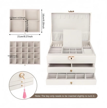 Joyero blanco - organizador de joyas - NUEVO