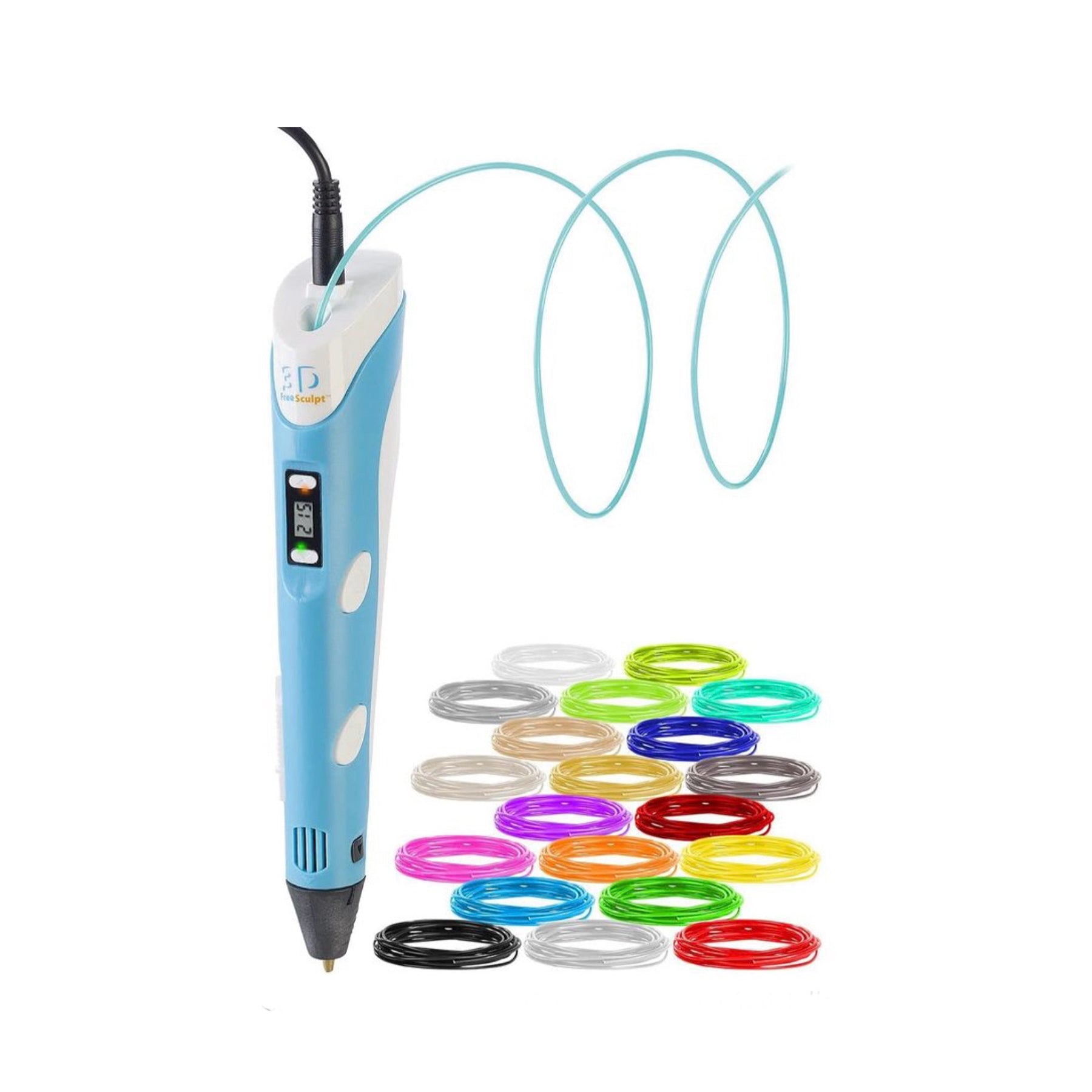 Lápiz Para Impresora 3d, Alimentación Usb, Incluye 20 Filamentos Pla De Varios Colores (lápiz De Impresora, Bolígrafo 3d Para Niños, Bolígrafo)