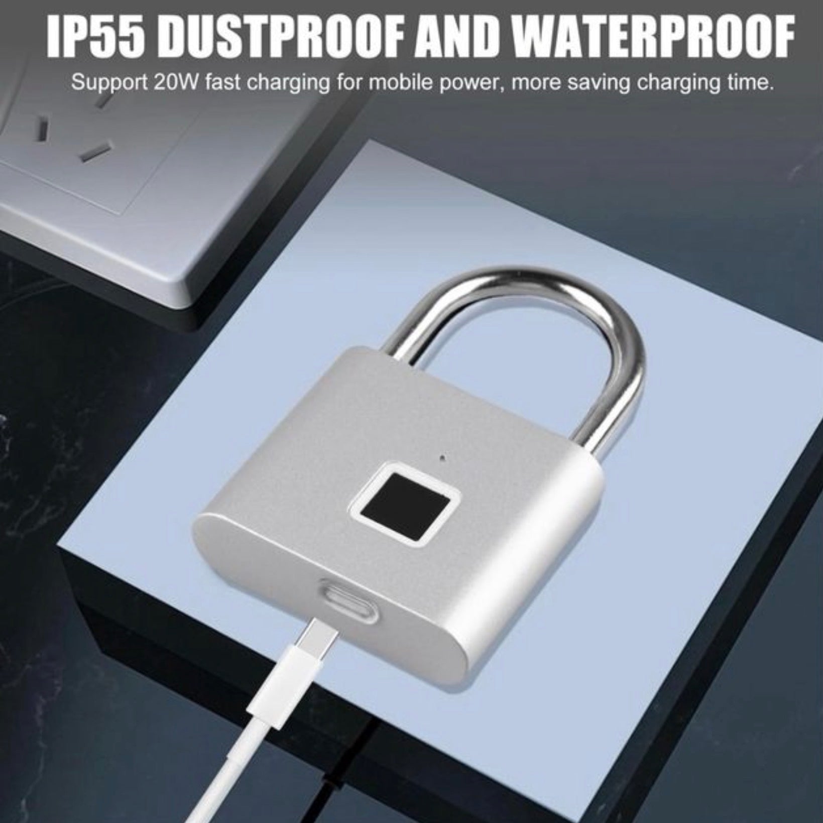 Candado inteligente con sensor de huella digital. Nuevo