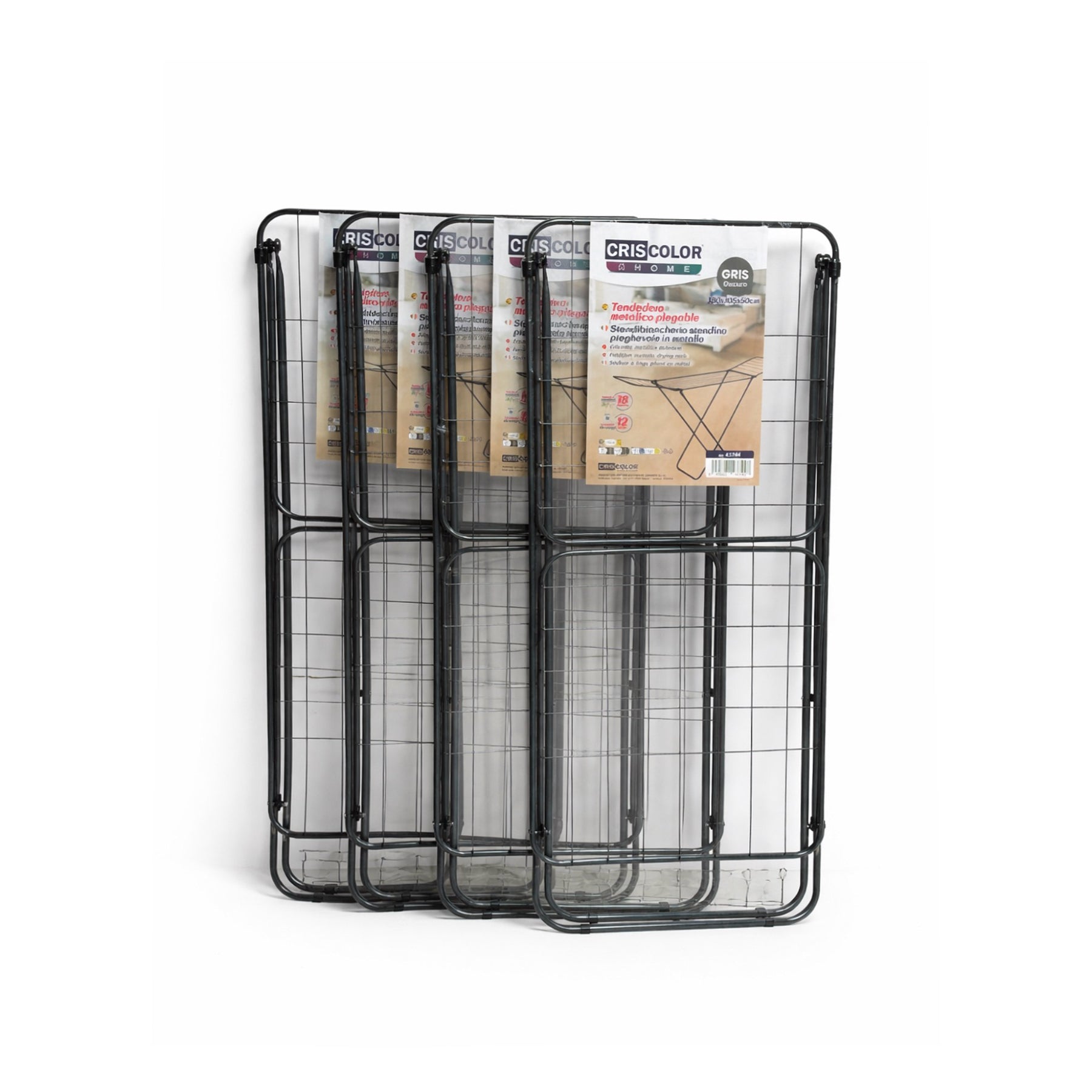 Tendedero de Ropa Plegable, Estructura Metálica, Negro nuevo 180x105x50 cm